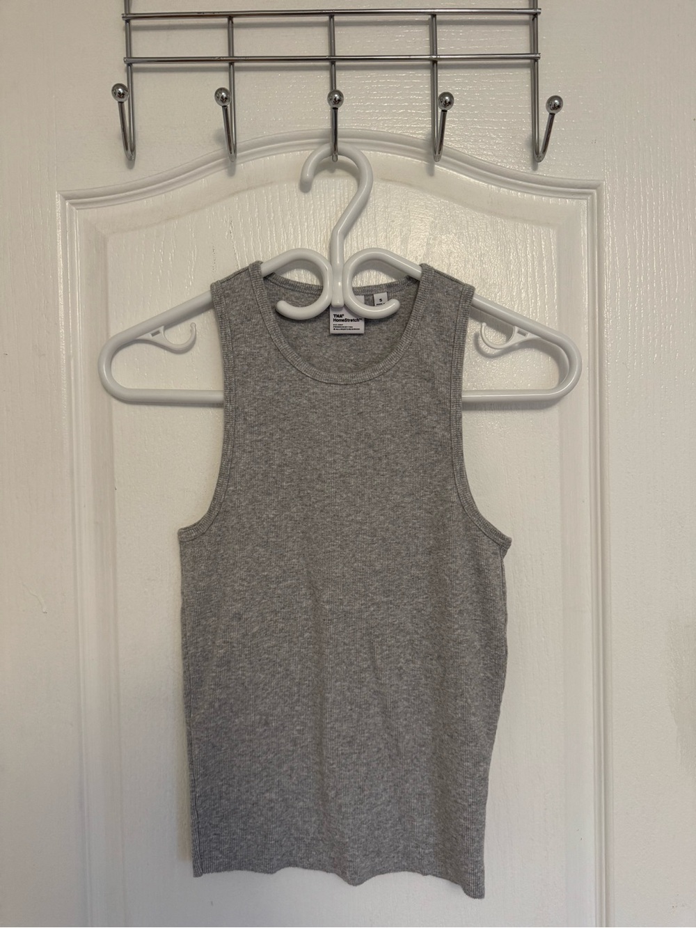 Aritzia Gray Ribbed Tank Top